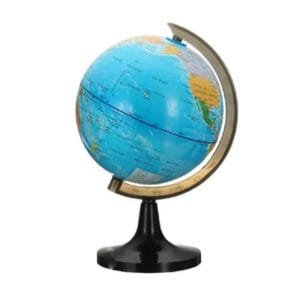 Globe Terrestre 23 Cm avec Boîte en Bois pour Explorer le Monde - 32 Cm