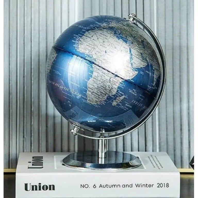 Globe Terrestre Bleu Electrique pour votre Décoration