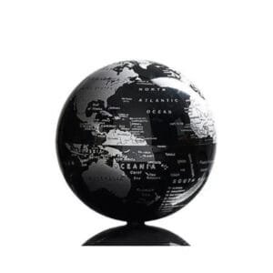 Globe Terrestre Antique pour une Décoration élégante et Rétro - Noir / Argent