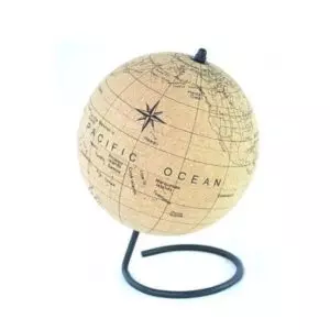 Globe Terrestre en Liege 27 cm Effaçable