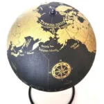 Globe Terrestre en Liège Noir Or 35 cm Élégant