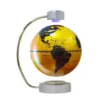 Globe Terrestre Magnétique sur Support Fin et Doré