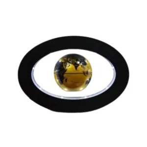 Globe Terrestre Magnétique Support Ovale Sphère Or Moderne