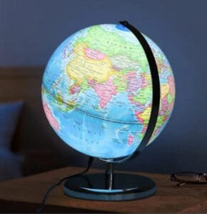 Globe Terrestre Lumineux de Style Asiatique pour un Intérieur élégant - Lumineux - Chargeur Usb