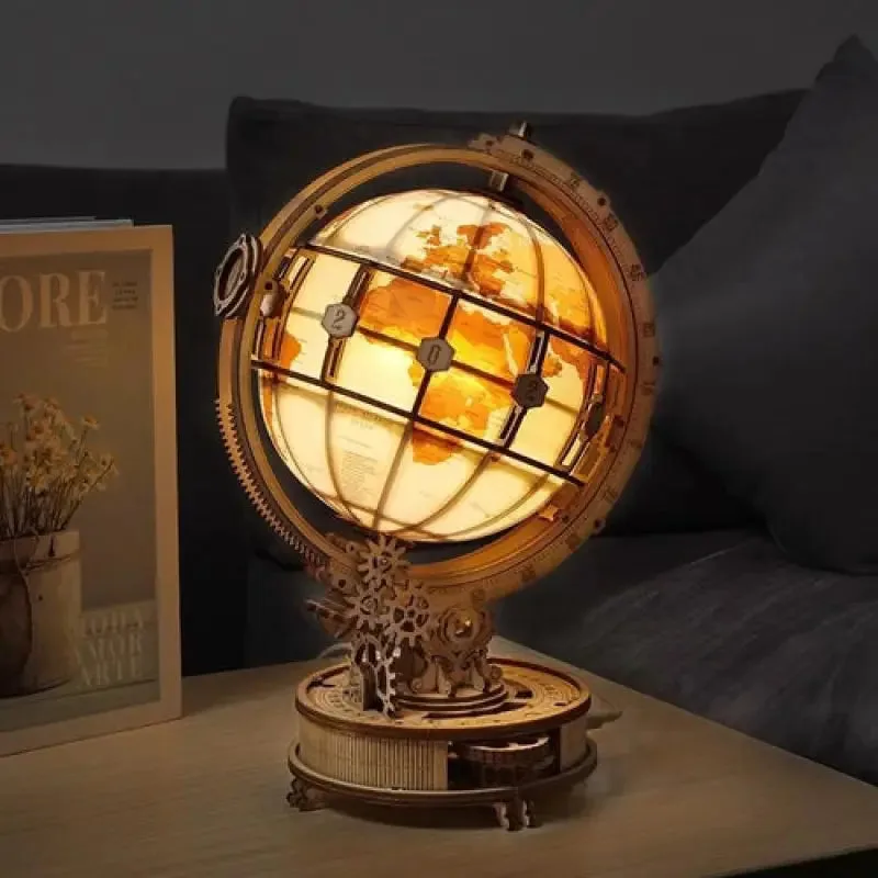 Globe Terrestre Puzzle 3D Lumineux Design Moderne