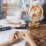 Globe Terrestre Puzzle 3D Lumineux Design Moderne