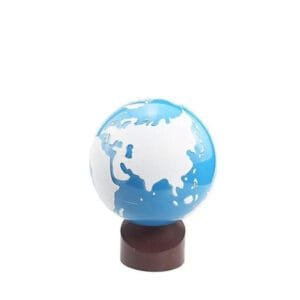 Globe Terrestre Miniature: élégance et Voyage pour votre Décor - Bleu & Blanc