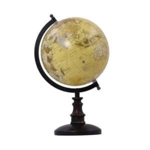 Globe Terrestre Rotatif Aux Couleurs Claires pour une Décoration Unique - Globe Terrestre Vintage (support Noir)