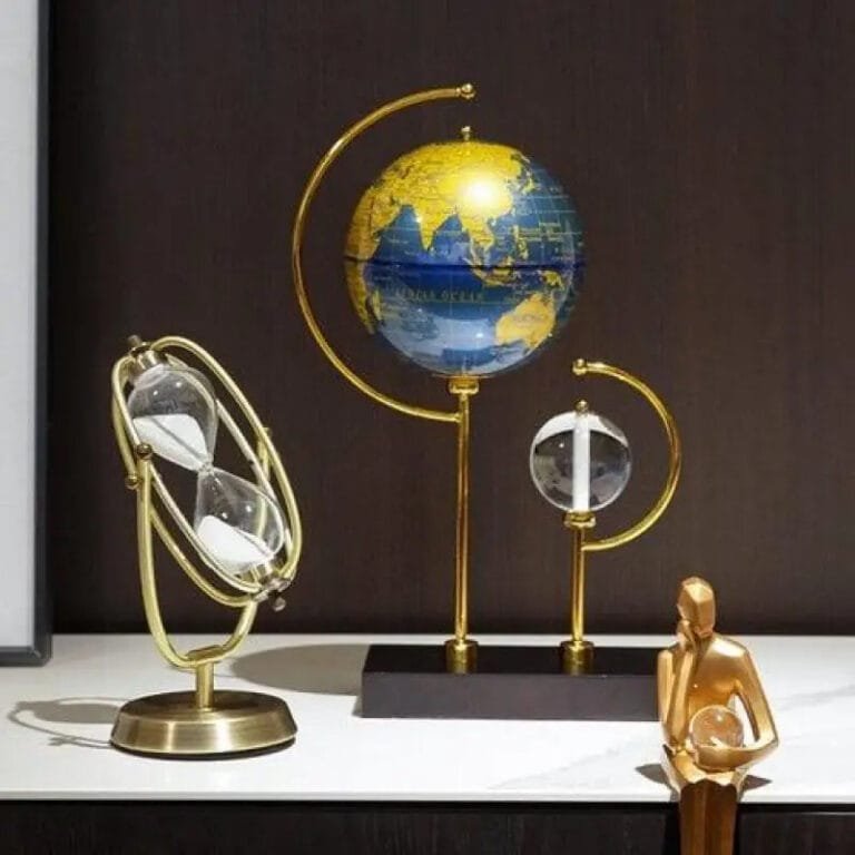Globe Terrestre Rotatif en Couleurs Claires pour une Décoration Unique