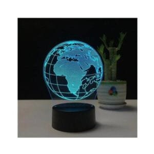 Mini Globe Terrestre élégant pour une Décoration Moderne - Lampe Led - 7 Couleurs