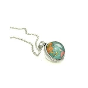 Pendentif Globe Terrestre Vintage pour une élégance Rétro - Pendentif Vintage