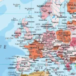 Mappemonde Murale en Tissu Polyester – Déco Éducative et Moderne