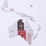 Carte du Monde en Bois à Coller Rouge et Rose - vue 5