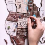 Carte du Monde en Bois 3D Brun Cappuccino - vue 5