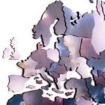 Carte du Monde 3D Relief Mauve - vue 4