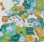 Carte du Monde avec Relief Vert et Jaune - vue 4