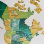 Carte du Monde avec Relief Vert et Jaune - vue 5