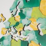 Carte du Monde avec Relief Vert et Jaune - vue 6