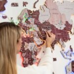 Carte du Monde avec LED Brun Cappuccino - vue 4
