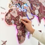Carte du Monde avec LED Brun Cappuccino - vue 5
