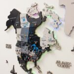 Carte du Monde Murale LED Gris Nordique - vue 5