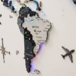 Carte du Monde Murale LED Gris Nordique - vue 6