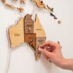 Carte du Monde en Bois 3D LED Fond Acrylique - vue 5