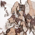 Carte du Monde Murale Lumineuse Brun Cappuccino - vue 5