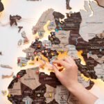 Carte du Monde Murale Lumineuse Brun Cappuccino - vue 6