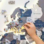 Mappemonde Murale Lumineuse Gris Bleu Clair - vue 5