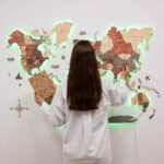 Grande Carte du Monde en Bois LED Tons Fusion - vue 4