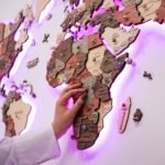 Grande Carte du Monde en Bois LED Tons Fusion - vue 5