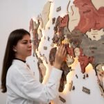 Grande Carte du Monde en Bois LED Tons Fusion - vue 6