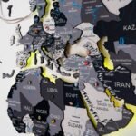 Carte Monde LED Gris Nordique - vue 3