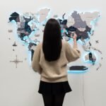 Carte Monde LED Gris Nordique - vue 5
