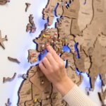 Carte du Monde Murale Grand Format Bois LED Naturel - vue 6