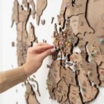 Mappemonde Murale en Relief Bois Naturel - vue 6