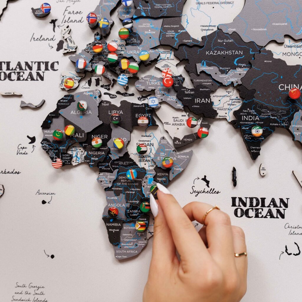 La carte en relief, sans le montage