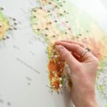 Carte du Monde sur Toile Carte Physique à Épingler - vue 6