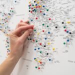 Toile Carte du Monde Blanche à Épingler - vue 2