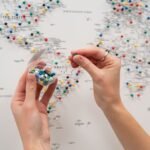 Toile Carte du Monde Blanche à Épingler - vue 4