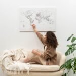 Toile Carte du Monde Blanche à Épingler - vue 6