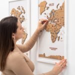 Carte du Monde en Liège Triptyque Blanc - vue 2