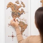 Carte du Monde en Liège Triptyque Blanc - vue 6